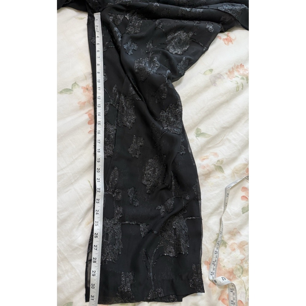 Adrianna Papell Formal Jumpsuit 14W Floral Chiffon One‎ Shoulder Pants Sparkle - Picture 12 of 16